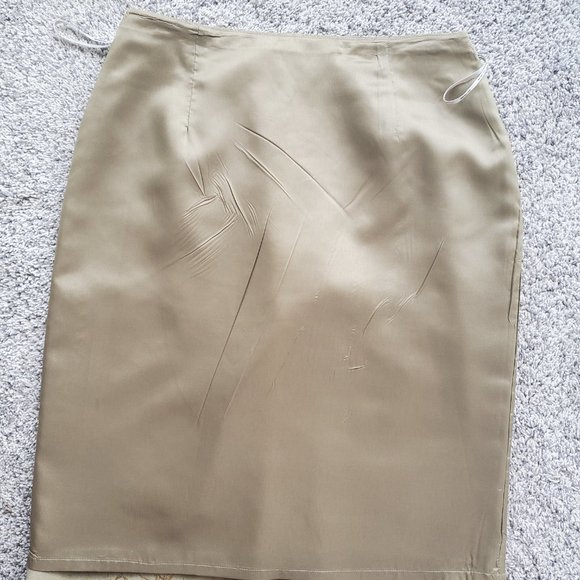 Olive Green Velour Skirt, NWOT,  6 - Picture 7 of 8